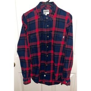 VAN's Plaid Blue/Red‎ Fannel Small Women's Shirt